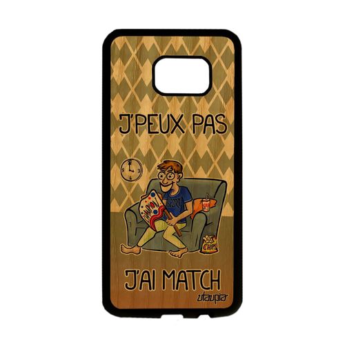 Coque Silicone Pour Samsung Galaxy S7 Edge Bois J'peux Pas J'ai Match Etui Unique Coupe D'europe Jpeux Bd Handball Case Vert Foot De