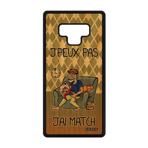 Coque Bois Silicone Samsung Galaxy Note 9 J'peux Pas J'ai Match 4g Humour Bd Coupe D'europe Vert Case Football Jpeux Rugby Foot Je