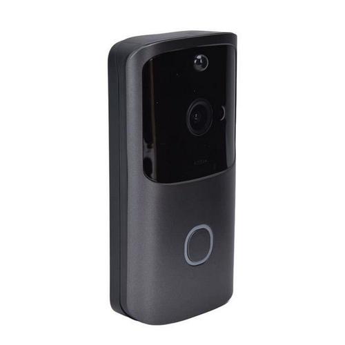 Caméra sans fil Wifi sonnette Hd 720P Pir détection de mouvement 2 voies parler un appartement droïde (gris foncé)