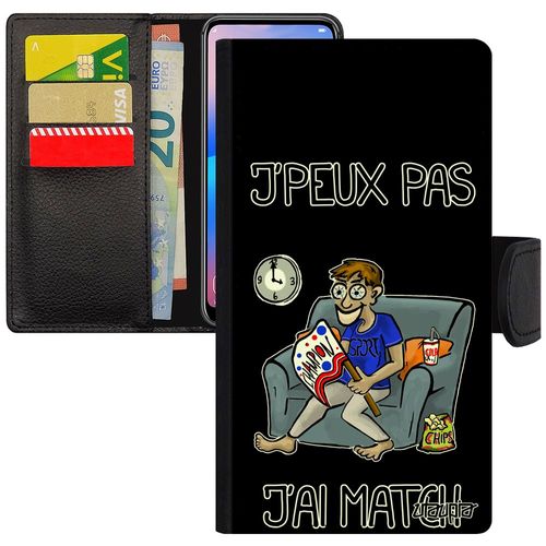 Coque Pour Iphone Xs Max Rabat Portefeuille J'peux Pas J'ai Match Rugby 64 Go Handball Texte Noir Je Football Jpeux Drole Foot