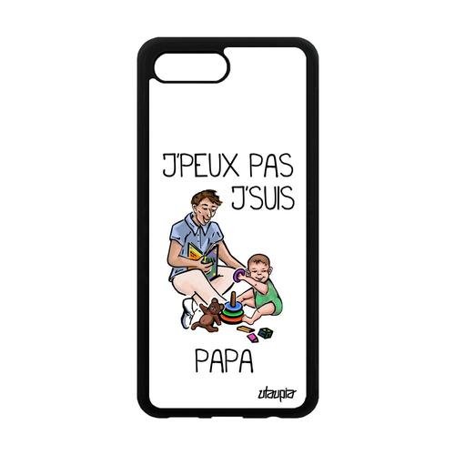 Coque Pour Honor 10 En Silicone J'peux Pas J'suis Papa Mobile Motif Blanc Je Texte Noir Humour Père Case Bande Dessinée Humoristique