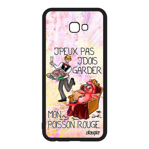 Coque Silicone Humour J'peux Pas J'dois Garder Mon Poisson Rouge Samsung Galaxy J4 Plus 2018 Animaux Texte Drole Case Pas Cher Je De