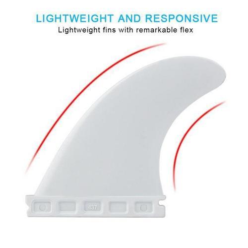 Surf Thruster Tri Fin Thruster Set Fcs Nylon Plastic Surfboard Fins Ou Future Fins Surfboard G5 (Blanc)