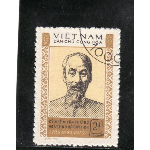 Timbre-Poste Du Viet-Nam Du Nord (80ème Anniversaire De La Naissance Du Président Hô Chi Minh)