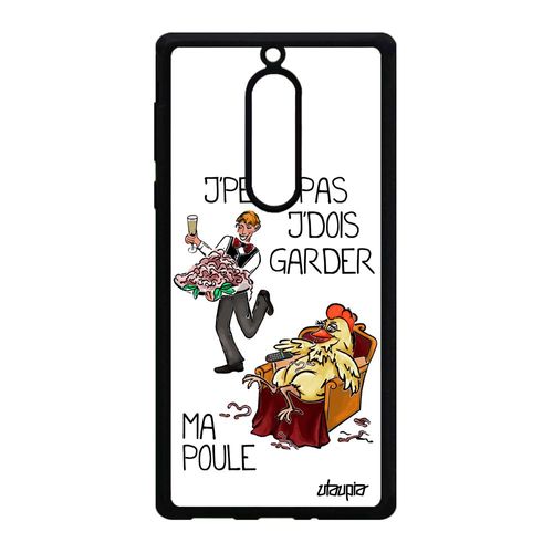 Coque J'peux Pas J'dois Garder Ma Poule Pour Nokia 5 Silicone Animal De Compagnie Humour Blanc Texte Tpu Drole Smartphone Telephone