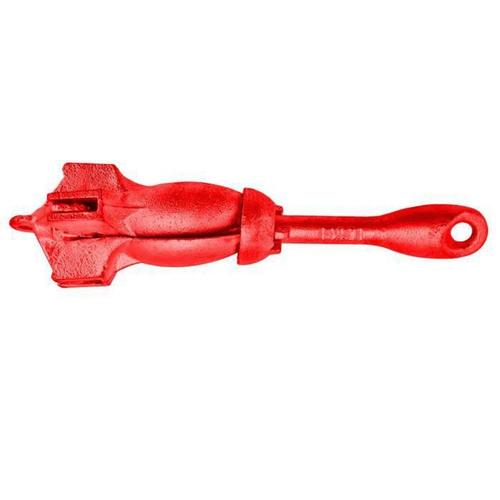 Ancre De Bateau Pliable Ancre Pliable Grappin 4 Douves 1.5kg Accessoire De Bateau En Acier Au Carbone Pour Canoë Kayak Rouge