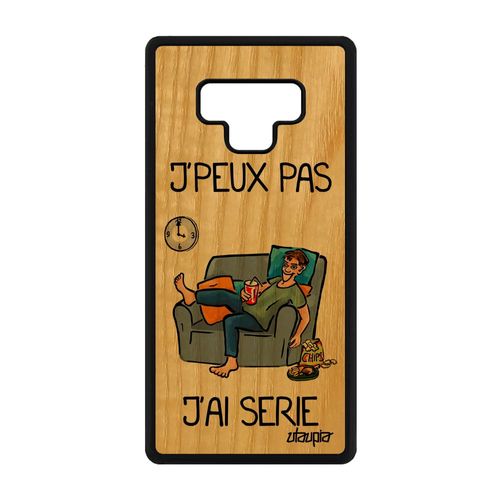 Coque Bois J'peux Pas J'ai Série Samsung Galaxy Note 9 Silicone Etui Je Rigide Humoristique Manga Drole Bande Dessinée Original Gris