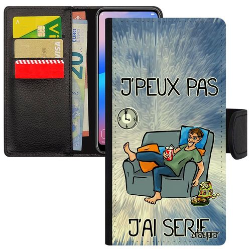 Coque Galaxy A3 2016 Simili Cuir Portefeuille J'peux Pas J'ai Série Telephone Manga Drole Je Humour Comique Texte Pu Jpeux Samsung