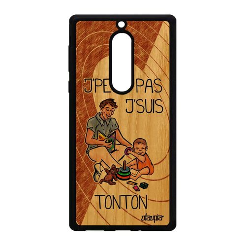 Coque Silicone Nokia 5 Bois Je Peux Pas J'suis Tonton De Protection Humour Famille Oncle Bumper Ta-1053 Enfant Jpeux Marron Bd Drole