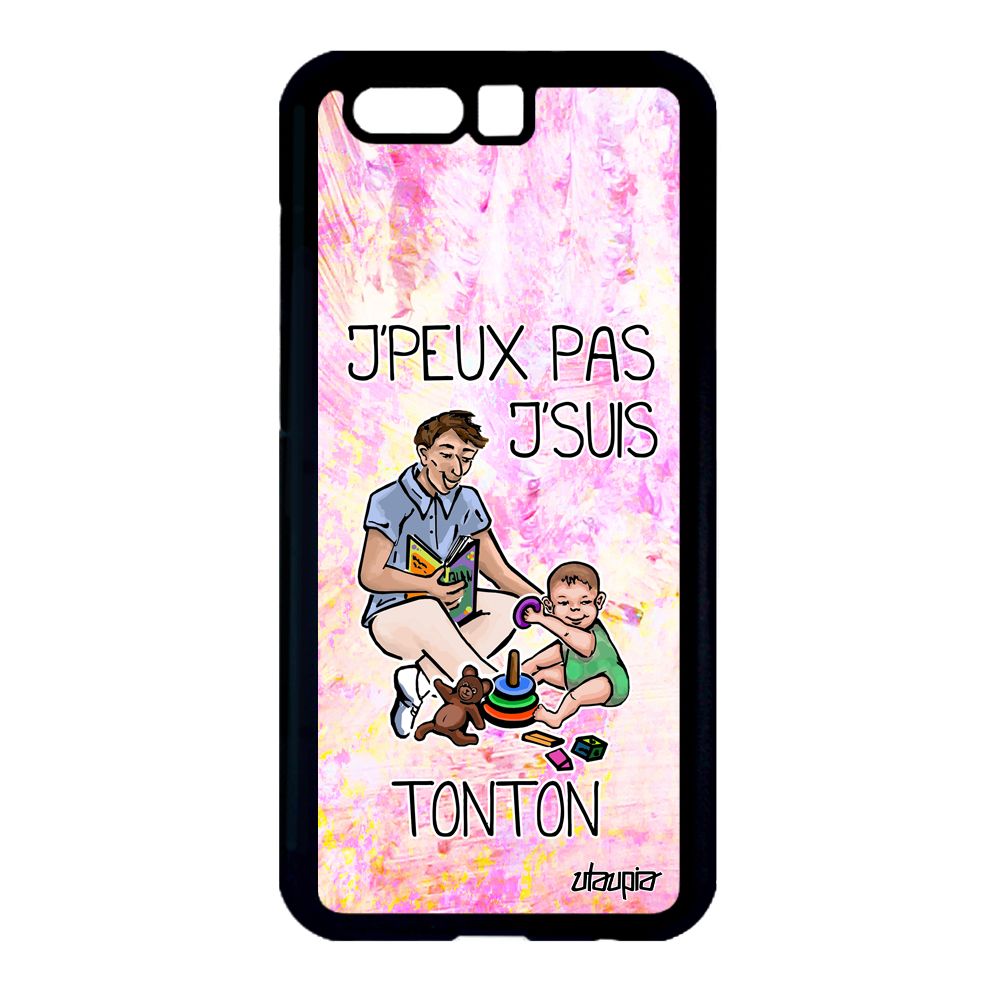 Coque Honor 9 Silicone Humour J'peux Pas J'suis Tonton Dessin Enfant Texte Drole Oncle Housse Violet Jpeux Comique Pas Cher Etui Je