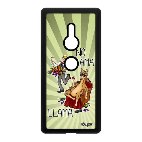 Coque Pour Sony Xperia Xz2 Silicone No Drama Lama Portable Comique Texte Animal Llama Bd Cartoon Unique Drole Dramalama Vert Humour