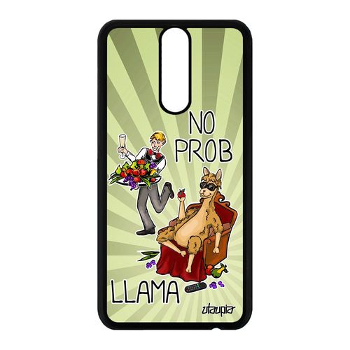 Coque Huawei Mate 10 Lite Silicone No Prob Lama Humour Problama Etui Llama Comique Bd 4g Housse Metal Animal Telephone Vert Dessin