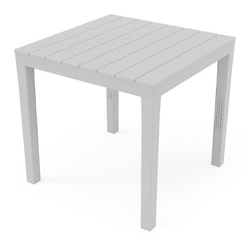 Table En Résine 80 X 80 X H72 Cm Blanche Mobilier D'extérieur Tbl028bi