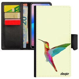 Coque Pour Honor 8a En Cuir Rabat Colibri Antichoc Animaux Plumes Nature Leather Floral De Protection Orange Mobile Fleurs Telephone
