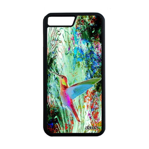 Coque Colibri Iphone 7 Plus Silicone Nature De Protection Floral Vert Plumes Design Personnalisé Metal Animaux Fleurs Case