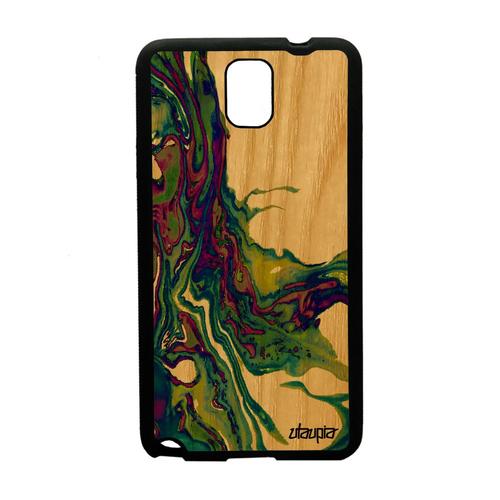 Coque En Bois Pour Galaxy Note 3 Silicone Peinture Etui Artisanal Mobile Art Marbre Texture Decoratif Pas Cher Jaune Housse Samsung