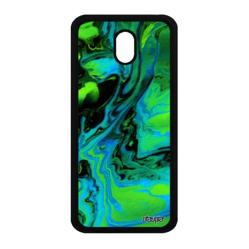 Coque Samsung Galaxy J3 2017 Silicone Peinture Authentique Telephone Matiere Etui Acrylique Pas Cher De Protection Motif Fond Vert