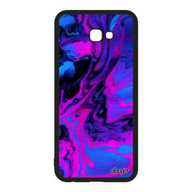 Coque Pour Samsung Galaxy J4 Plus 2018 Silicone Peinture Telephone Housse Texture Art Violet Motif Marbre Personnalisé Nature Coloré