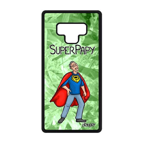 Coque Pour Samsung Galaxy Note 9 Silicone Super Papy Vert Bd Naissance Fille Texte Smartphone Telephone Original Portable Metal Papi