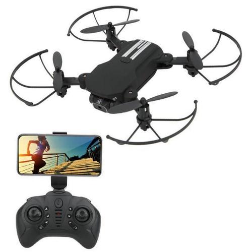 Mini Drone Pliant Caméra Haute Définition Wifi Rc Quadcopter-Noir 1080p-Générique