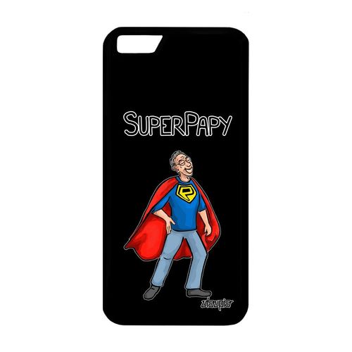 Coque Pour Iphone 6 6s Silicone Super Papy Humour Enfant Papi Bumper Bd Tpu 32 Go Drole Grand Pere Comics Texte Noir Mobile De