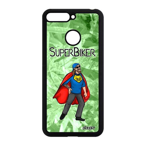 Coque Super Biker Motard Honor 7a Silicone Heros Smartphone Humour Bd Comique Case Comics Vert Drole Telephone Texte Made In France