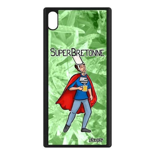 Coque Super Bretonne Sony Xperia Xa1 Ultra Silicone Etui Vert Drole Bumper Mobile Drapeau Breton Comics Texte Comique Bretagne Heros