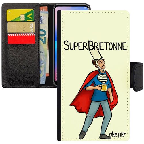 Coque Iphone 6 6s Rabat Portefeuille Super Bretonne Case Noir Drapeau Breton Humour Comique Dessin Flip Case Bretagne 32 Go En