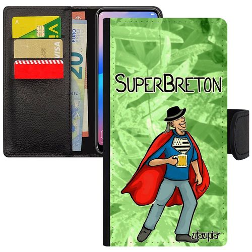 Coque Apple Iphone 5 5s Se Rabat Silicone Super Breton Antichoc Humour Mobile Drapeau Bretagne Vert Bd Etui Comics De Made In France