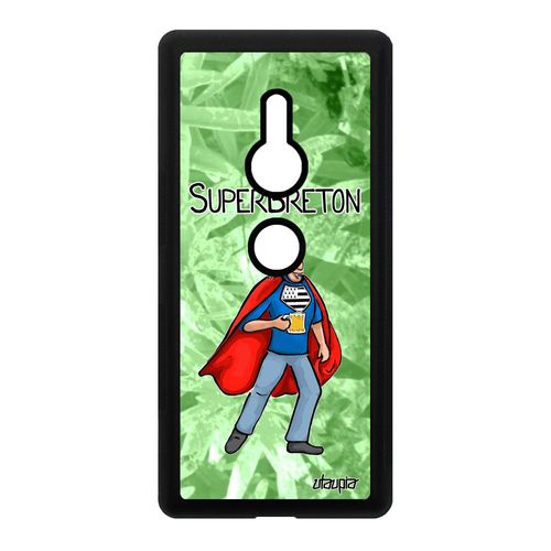 Coque Super Breton Pour Sony Xperia Xz2 Silicone Heros De Protection Comics Tpu Drapeau Bretagne Vert Case Cover Humour 4g Texte Bd