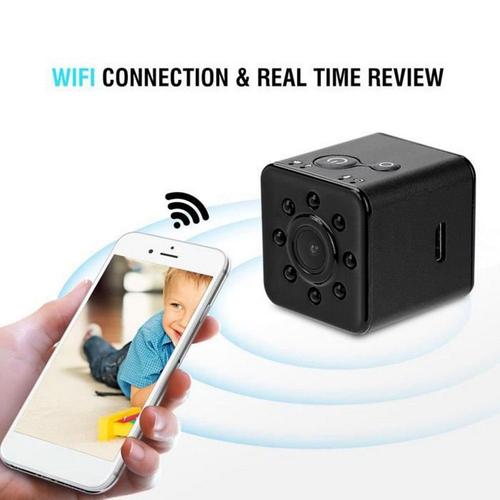 Mini caméra Wifi portable Mini 1080P Hd Wifi caméra d'action infrarouge Kit de caméscope de sport avec supports noirs