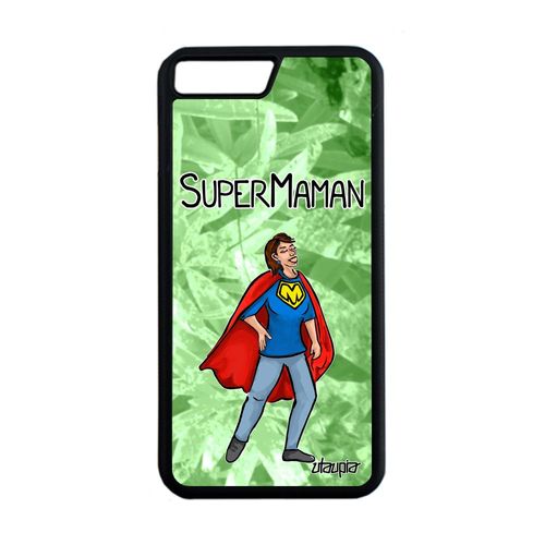 Coque Pour Iphone 7 Plus En Silicone Super Maman Comique Comics Case Original Drole Bd Cadeau Fete Des Meres Antichoc Heros 4g