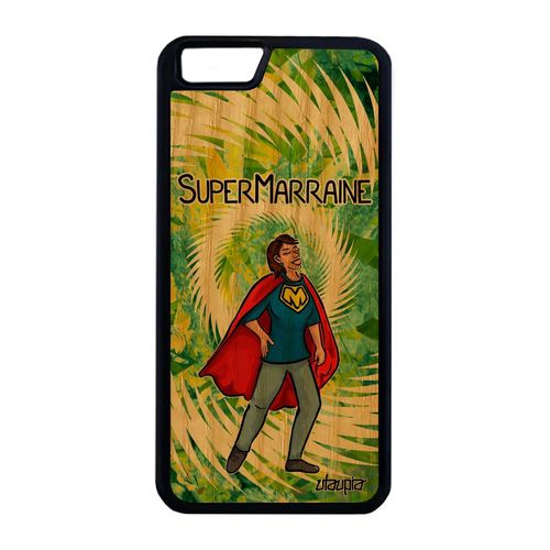 Coque Iphone 6 6s Plus Bois Silicone Super Marraine Cadeau De Noel Comics Comique Original Naissance Fille Vert Tpu 32 Go Noir