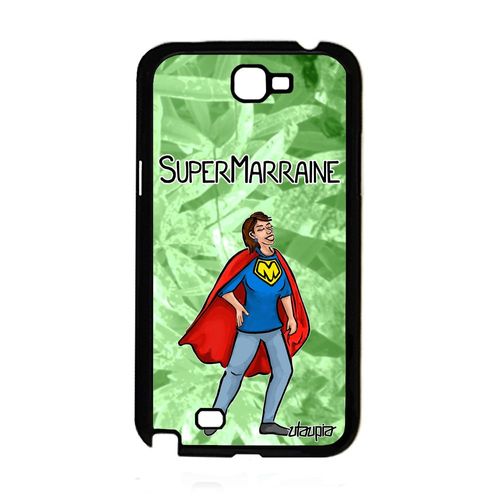 Coque Galaxy Note 2 En Silicone Super Marraine Heros Humour Drole Comique Bd Comics Personnalisé Telephone Vert Case Cover Samsung