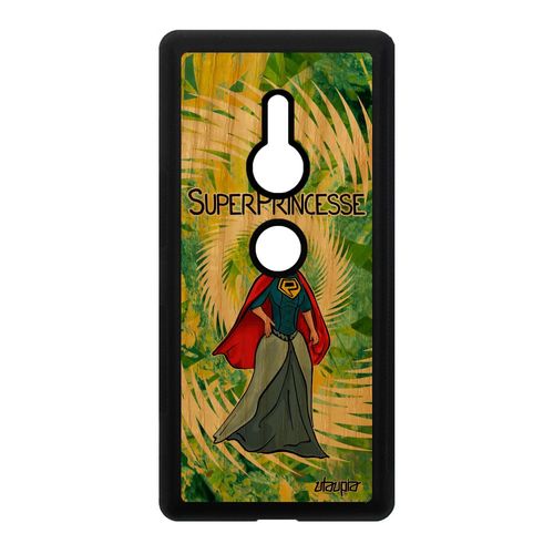 Coque Sony Xperia Xz2 En Bois Silicone Super Princesse Cover Comics Bd Drole Case Texte Comique Portable Cadeau De Noel Vert Heros