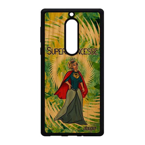 Coque Silicone Nokia 5 Bois Super Princesse Texte Comics Bd Case Comique Cadeau De Noel Housse Heros Design Vert Drole Rigide Humour