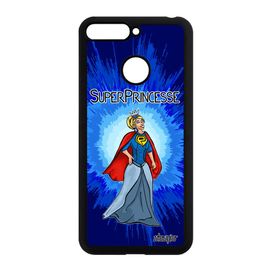 Coque Honor 7a Silicone Super Princesse Fille Bumper Humour De Protection Heros Drole Humoristique Bande Dessinée Comics Texte Bleu