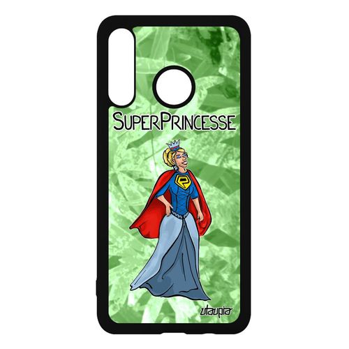 Coque Pour Huawei P30 Lite Silicone Super Princesse Humour Design Vert Portable Texte Smartphone Telephone Comique Bd Drole De