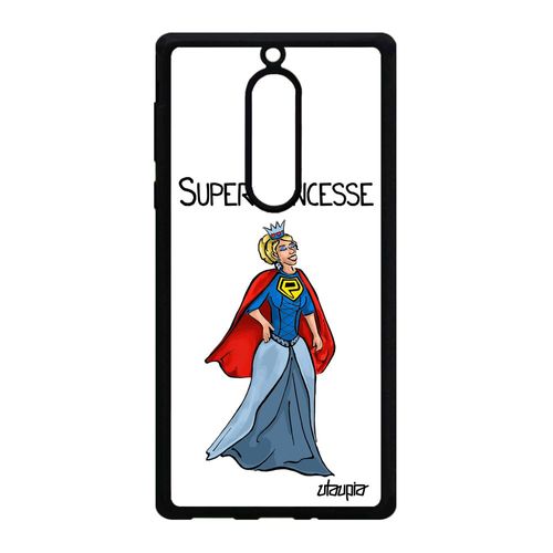 Coque En Silicone Pour Nokia 5 Super Princesse Telephone Texte Drole Comique Humour Housse Smartphone Noir Heros Blanc Dessin Femme