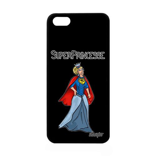 Coque Apple Iphone 5c Silicone Super Princesse Noir 4g Telephone Humoristique Drole Dessin Antichoc Heros Portable Humour Texte Bd