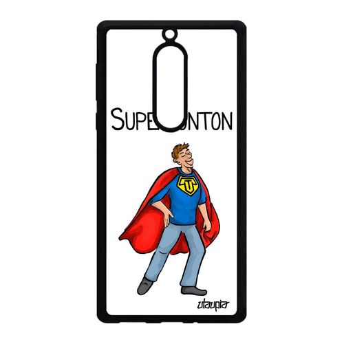Coque Pour Nokia 5 Silicone Super Tonton Blanc Etui Humour Noir 4g Comique Dessin Texte Tpu Enfant Heros Oncle Drole Comics De
