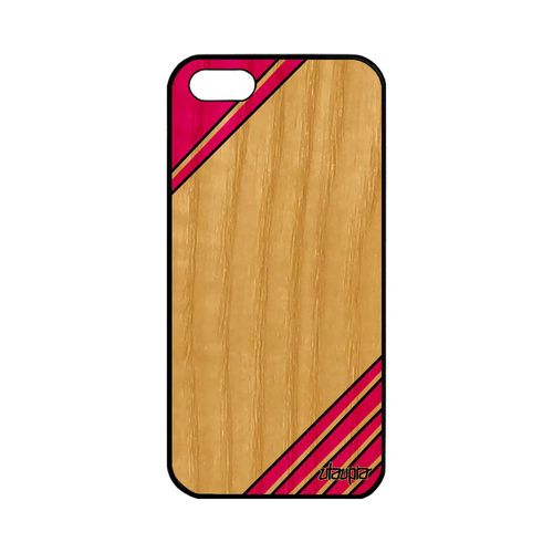 Coque Iphone 5 5s Se En Bois Silicone Moderne Motif Texture Geometrie Rose Mobile Case Coloré Pas Cher De Protection Artisanat Apple