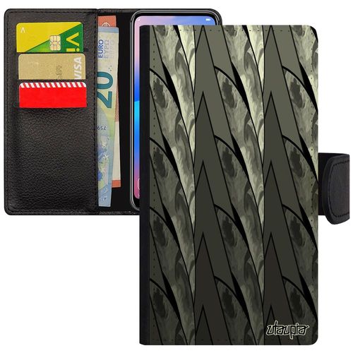 Coque Pour Iphone Xs Max Simili Cuir Rabat Marbre Peinture Jolie Cover Antichoc Etui 64 Go Mobile Design Geometrie Effet Gris