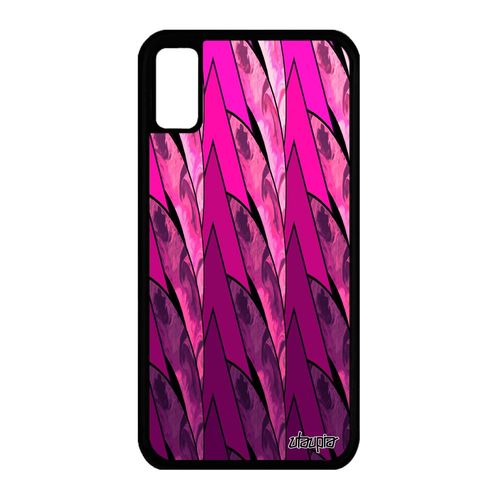 Coque Pour Iphone Xs Silicone Marbre Fond Cercle Effet Rose Motif Portable Smartphone Geometrique Design Jolie Original Case