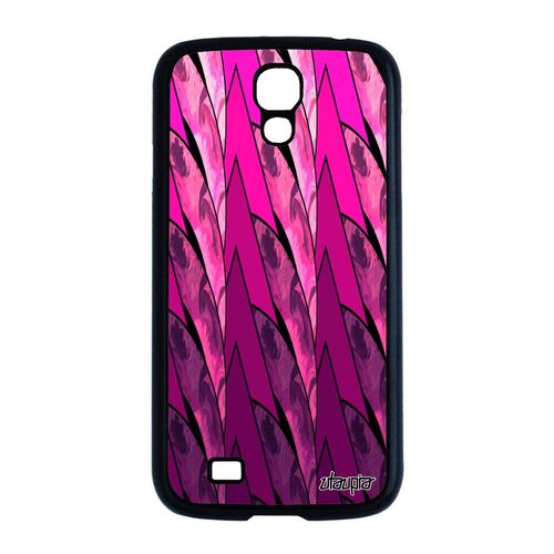 Coque Pour Samsung Galaxy S4 Silicone Marbre Design Cover Fond Gel Geometrique Jolie Antichoc Rose Cercle Peinture Effet Portable De