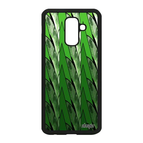 Coque Silicone De Protection Pour Samsung Galaxy A6 Plus 2018 Marbre Design Moderne Original Motif Geometrie Coloré Texture Vert 4g