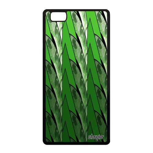 Coque Antichoc Pour Huawei P8 Lite 2015 Silicone Marbre Texture Original Motif Vert Moderne Peinture Unique Geometrie Etui Mobile De
