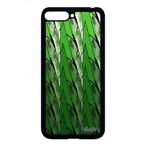 Coque Huawei Y6 2018 Silicone Marbre Design Peinture Texture Portable Smartphone Tpu Original Geometrie Antichoc Vert Made In France