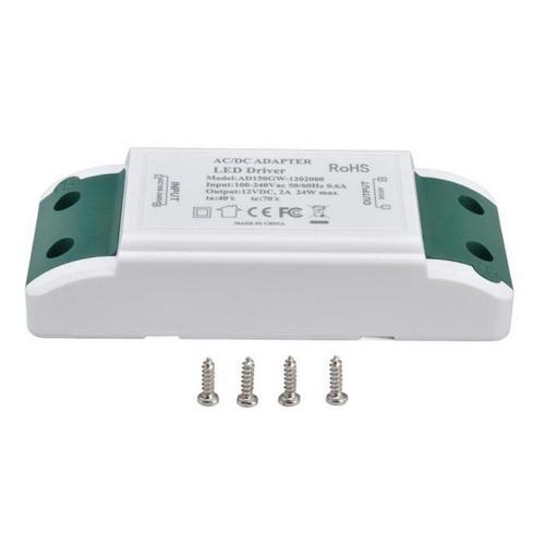 Driver Led 12v Driver Led 12v Dc 24w 2a Transformateur De Puissance Led Pour Bande Led Et Éclairage D'armoire Ac100¿240v