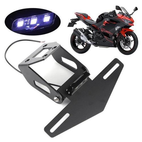 Support De Plaque D'immatriculation Moto Avec Led Pour Kawasaki Ninja 250 400 2018¿2020